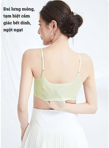 AL23 - Women's wireless bra, invisible, ultra-thin, breathable, ice silk material, push-up